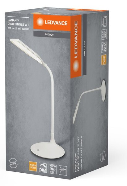 Mobilní praktické stolní LED svítidlo PANAN DISC SINGLE USB