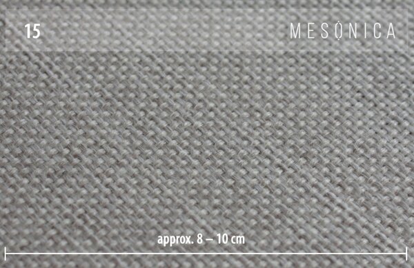 Světle šedá třímístná látková pohovka MESONICA Musso Tufted 211 cm