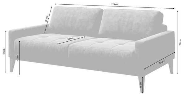 Mesonica Pohovka Musso Tufted 173 cm