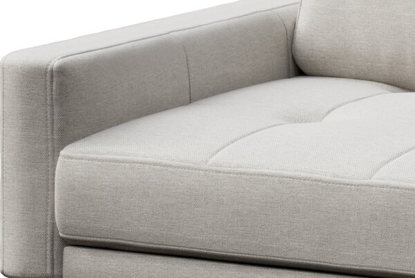 Světle šedá třímístná látková pohovka MESONICA Musso Tufted 211 cm