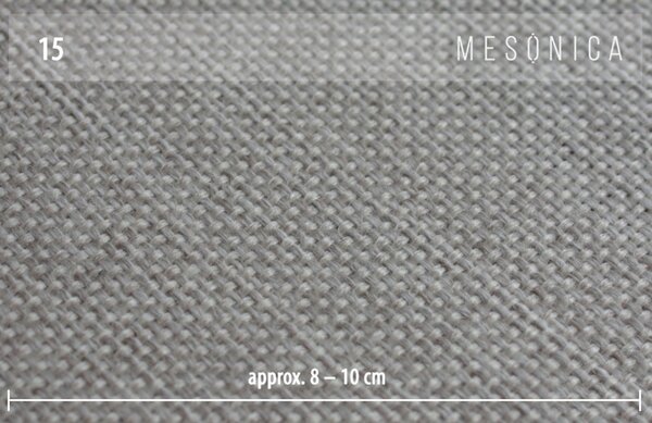 Světle šedá látková rohová pohovka MESONICA Musso Tufted, levá 248 cm