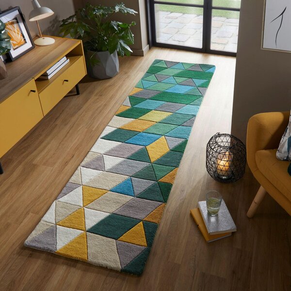 VLNĚNÝ KOBEREC, 230/60 cm zelená, vícebarevná Flair Rugs - Online Only koberce & rohožky, Online Only