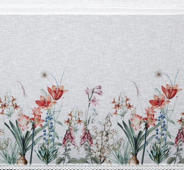 KRÁTKÁ ZÁCLONA NA PÁSCE NEMEZJA 150X90 CM KVĚTY