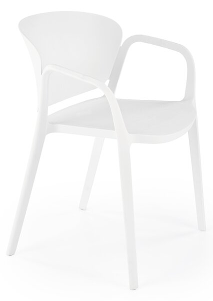 Zahradní židle Halmar K491, stohovatelná, bílá