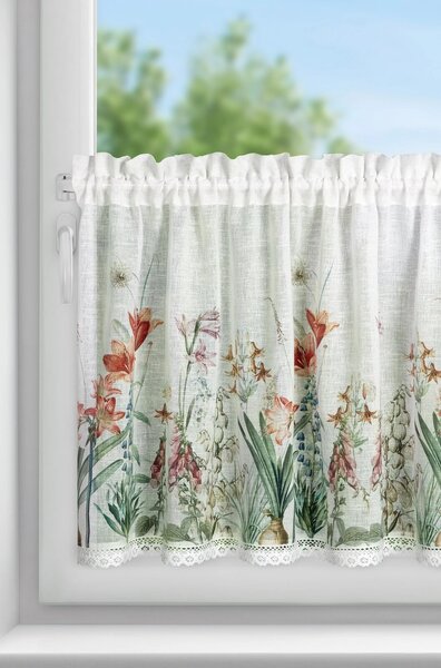 KRÁTKÁ ZÁCLONA NA PÁSCE NEMEZJA 150X60 CM KVĚTY