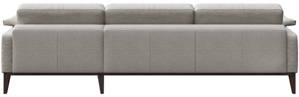 Světle šedá látková rohová pohovka MESONICA Musso, pravá 248 cm