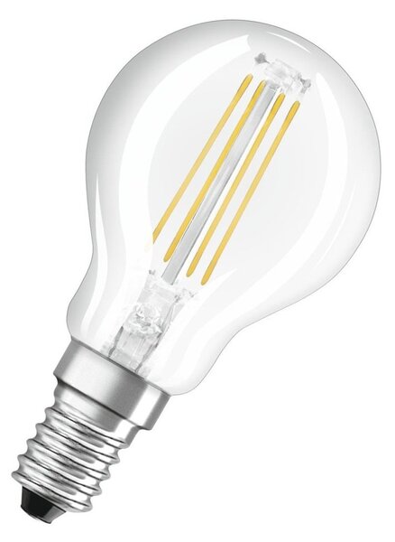 5 ks průhledná LED žárovka E14 4 W BASE teplá bílá