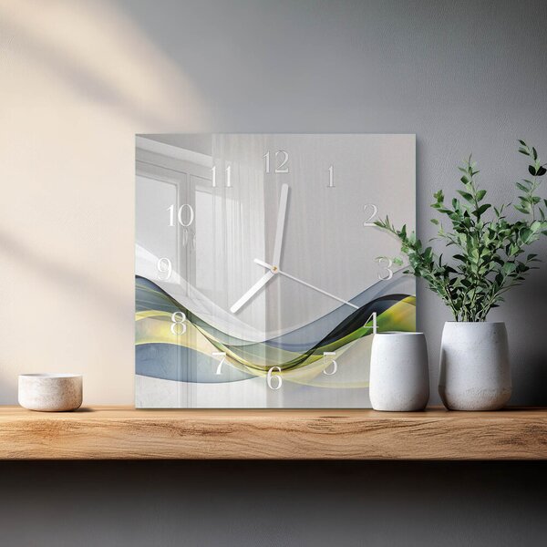 Skleněné hodiny Abstrakce zskb-30x30-00083648