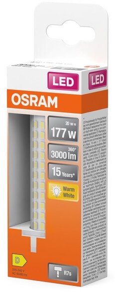 Úsporní LED žárovka R7s 20W LINE, teplá bílá