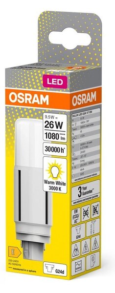 LED žárovka G24d 9.5 W DELUXE, teplá bílá