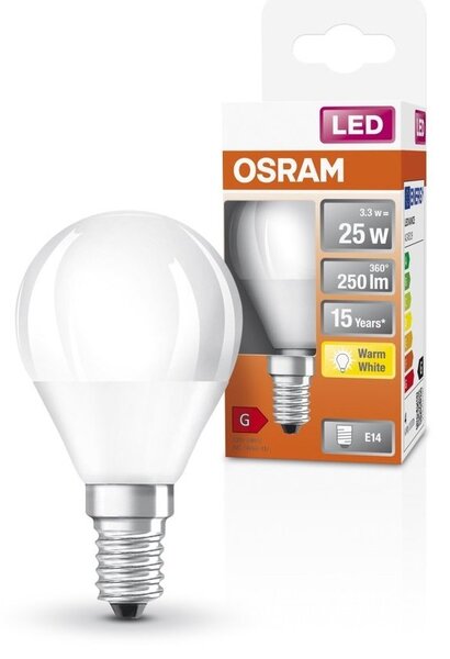 LED žárovka E14 3,3 W STAR CLASSIC P, teplá bílá