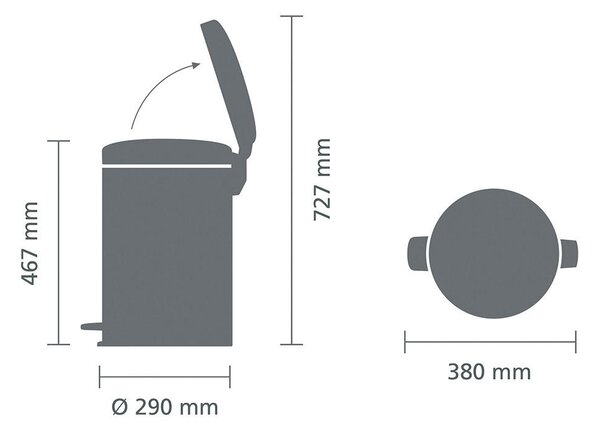 ODPADKOVÝ KOŠ 20 l Brabantia - Odpadkové koše