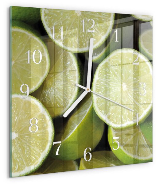 Skleněné hodiny Uhličitan vápenatý zskb-30x30-00083354
