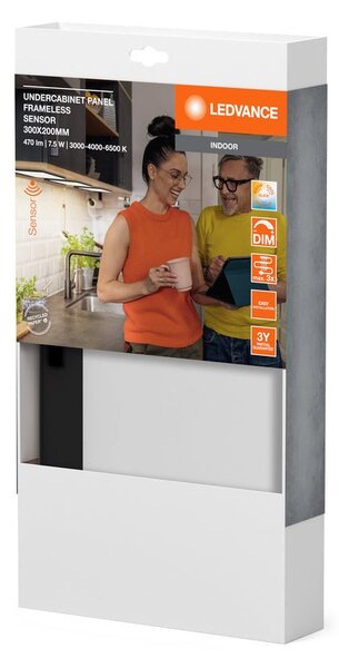 Černý panel se senzorem 7.5W UNDERCABITENT 300x200mm