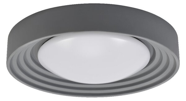 Šedé stropní svítidlo 24.5W ORBIS 500mm, teplá bílá