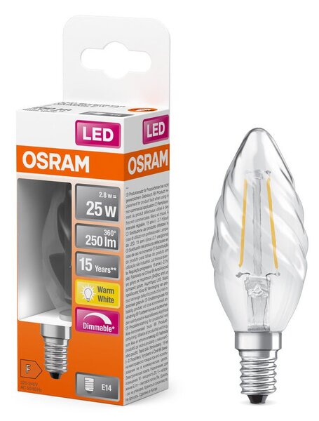 Stmívatelná LED žárovka E14 2.8W SUPERSTAR, teplá bílá