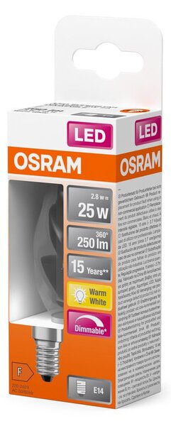 Stmívatelná LED žárovka E14 2.8W SUPERSTAR, teplá bílá