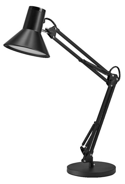 Černá stolní lampa stmívatelná 9W OFFICE DESK RETRO, teplá bílá