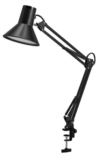 Černá stolní lampa stmívatelná 9W RETRO CLIP, teplá bílá