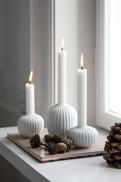 Kähler Design Svícen Hammershøi White - 6,5 cm KD107