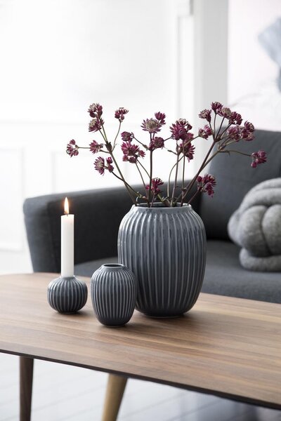 Kähler Design Váza Hammershøi Anthracite - 10 cm KD125
