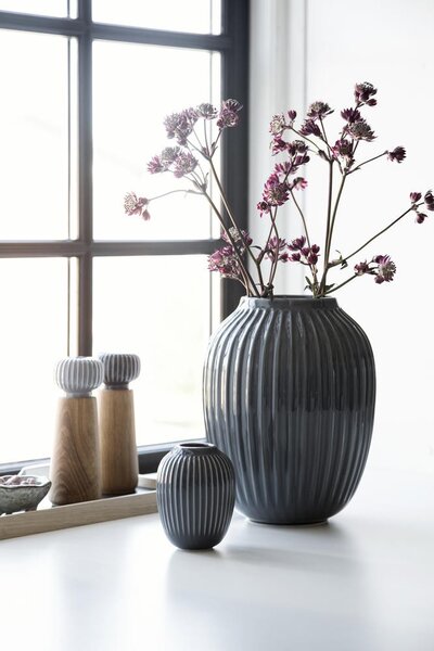 Kähler Design Váza Hammershøi Anthracite - 10 cm KD125