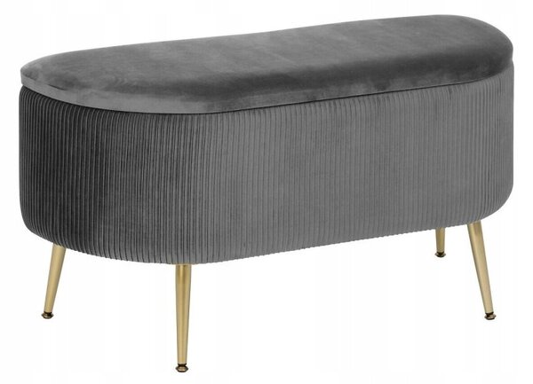 Lavice s úložným prostorem Atmosphera 100 x 53 x 40 cm šedá