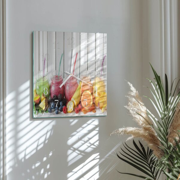 Skleněné hodiny Smoothie zskb-30x30-00090977