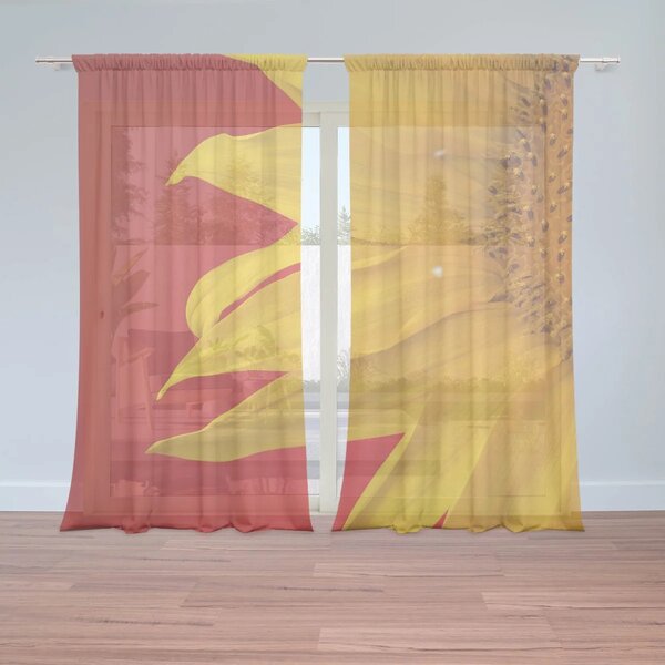 Sablio Záclony Slunečnice: 2ks 150x250cm