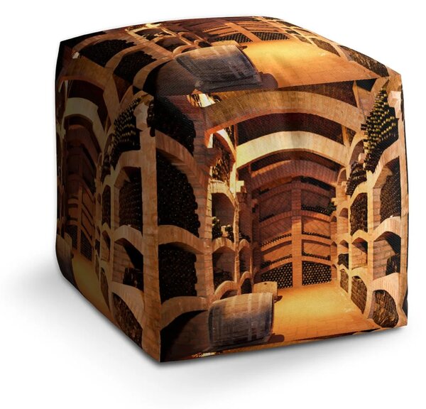 Sablio Taburet Cube Vinný sklep - 40x40x40 cm