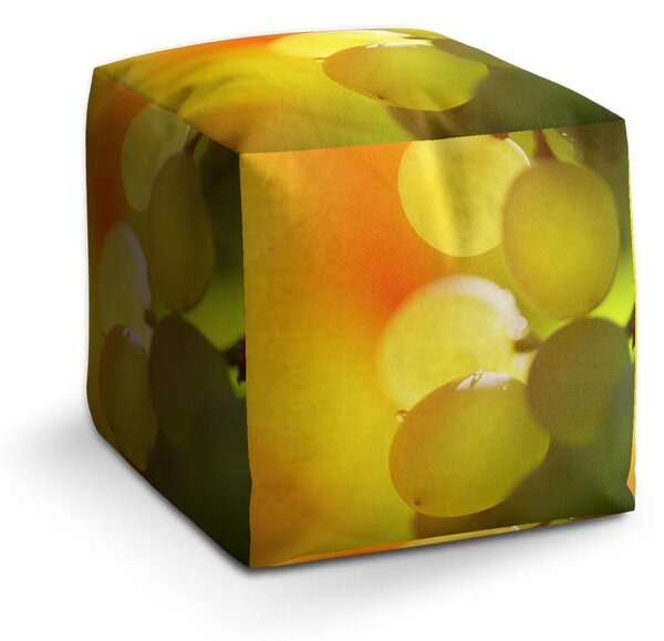 Sablio Taburet Cube Hroznové víno - 40x40x40 cm
