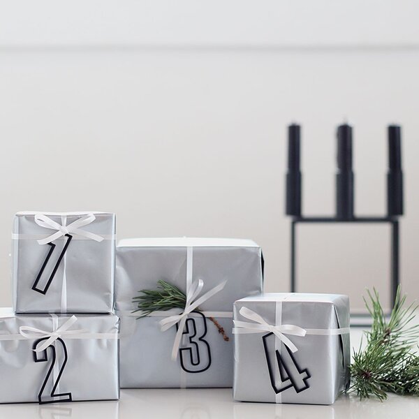Felius Černá adventní čísla - vykrojená FD126