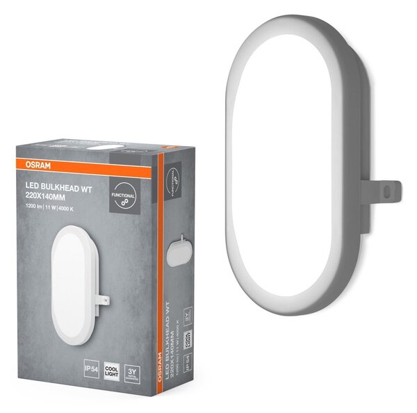 Funkční venkovní LED svítidlo BULKHEAD 11W IP54, bílé OSRAM