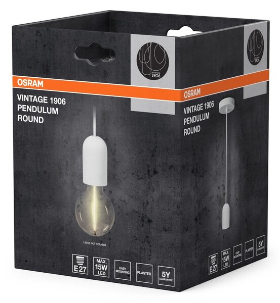 Bílé stropní svítidlo E27 max 15 W PENDULUM ROUND OSRAM