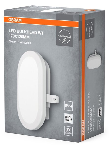 Funkční venkovní LED svítidlo BULKHEAD 6W IP54, bílé OSRAM