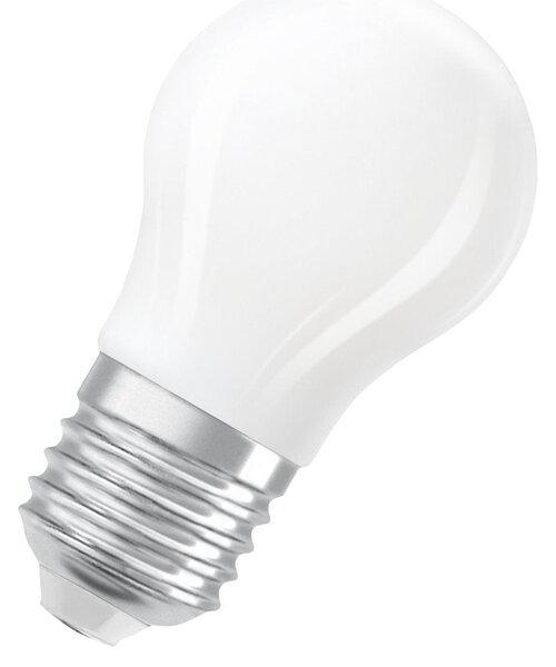 Mini LED matná stmívatelná žárovka E27 4,8 W CLASSIC P, teplá bílá OSRAM