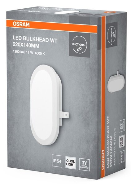 Funkční venkovní LED svítidlo BULKHEAD 11W IP54, bílé OSRAM