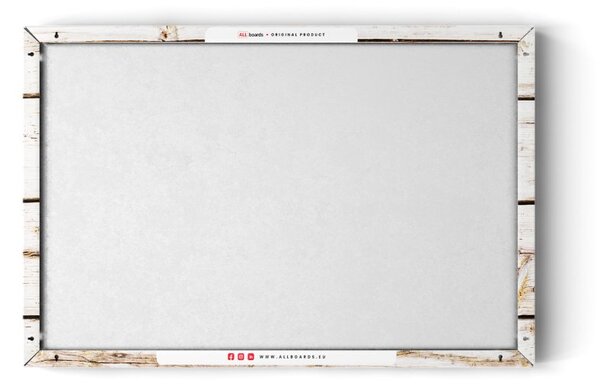 ALLboards METAL MB64_00104 Magnetická kovová tabule bílá prkna 60x40 cm