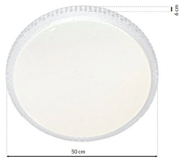 Stropní LED svítidlo Cruz, 1x LED 66w, 3000-6000k, w, s ovladačem