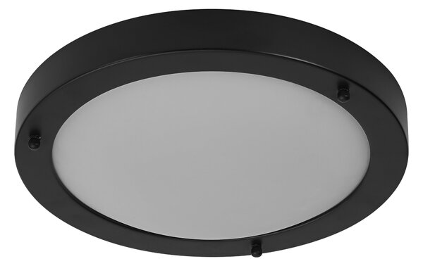 Černé koupelnové LED stropní svítidlo E27 CLASSIC ROUND OSRAM