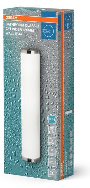Stříbrné koupelnové LED svítidlo CYLINDER 450mm OSRAM
