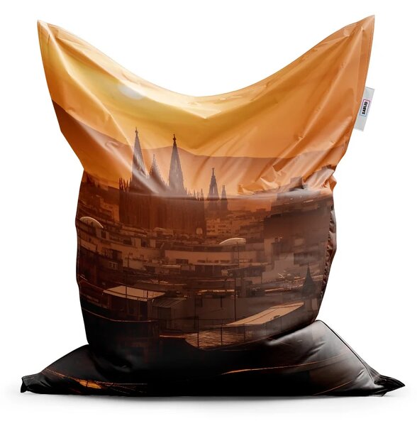 Sablio Sedací vak Classic Barcelona Night Skyline - 150x100 cm