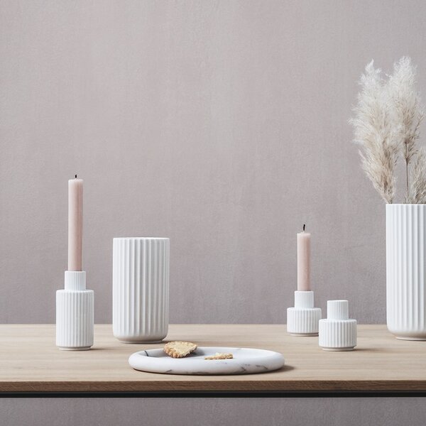 Lyngby Porcelæn Svícen Lyngby White - 11 cm LP129