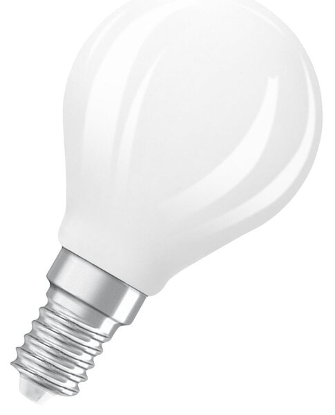 Mini LED matná stmívatelná žárovka E14 4,8 W CLASSIC P, teplá bílá OSRAM