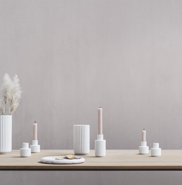 Lyngby Porcelæn Svícen Lyngby White - 11 cm LP129