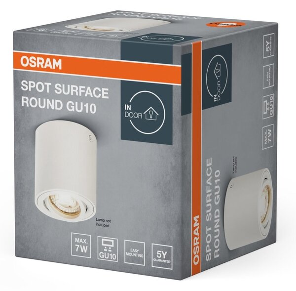Bodové stropní svítidlo bíléU10 SPOT SURFACE ROUND OSRAM