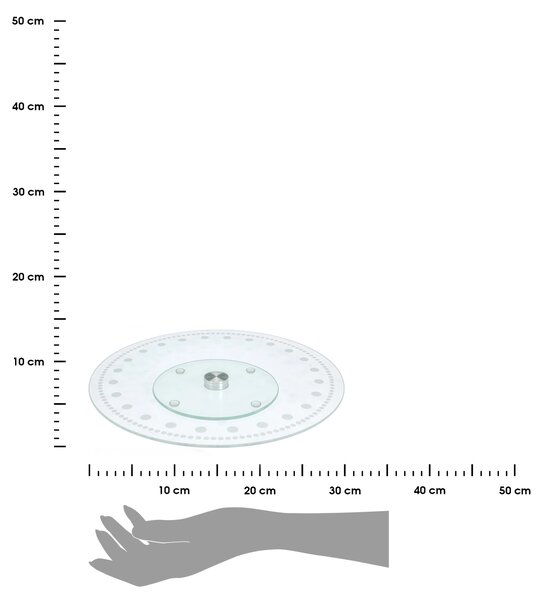 Skleněný otočný servírovací tác Brody, (fi) 30 cm