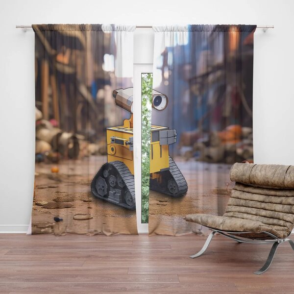 Sablio Závěs Wall-E robot Město: 2ks 140x250cm