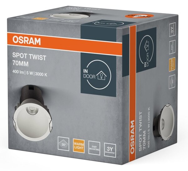 Bílé LED podhledové svítidlo 5 W SPOT 70mm, teplá bílá OSRAM