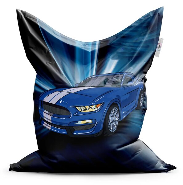 Sablio Sedací vak Mustang Modré pozadí - 150x100 cm